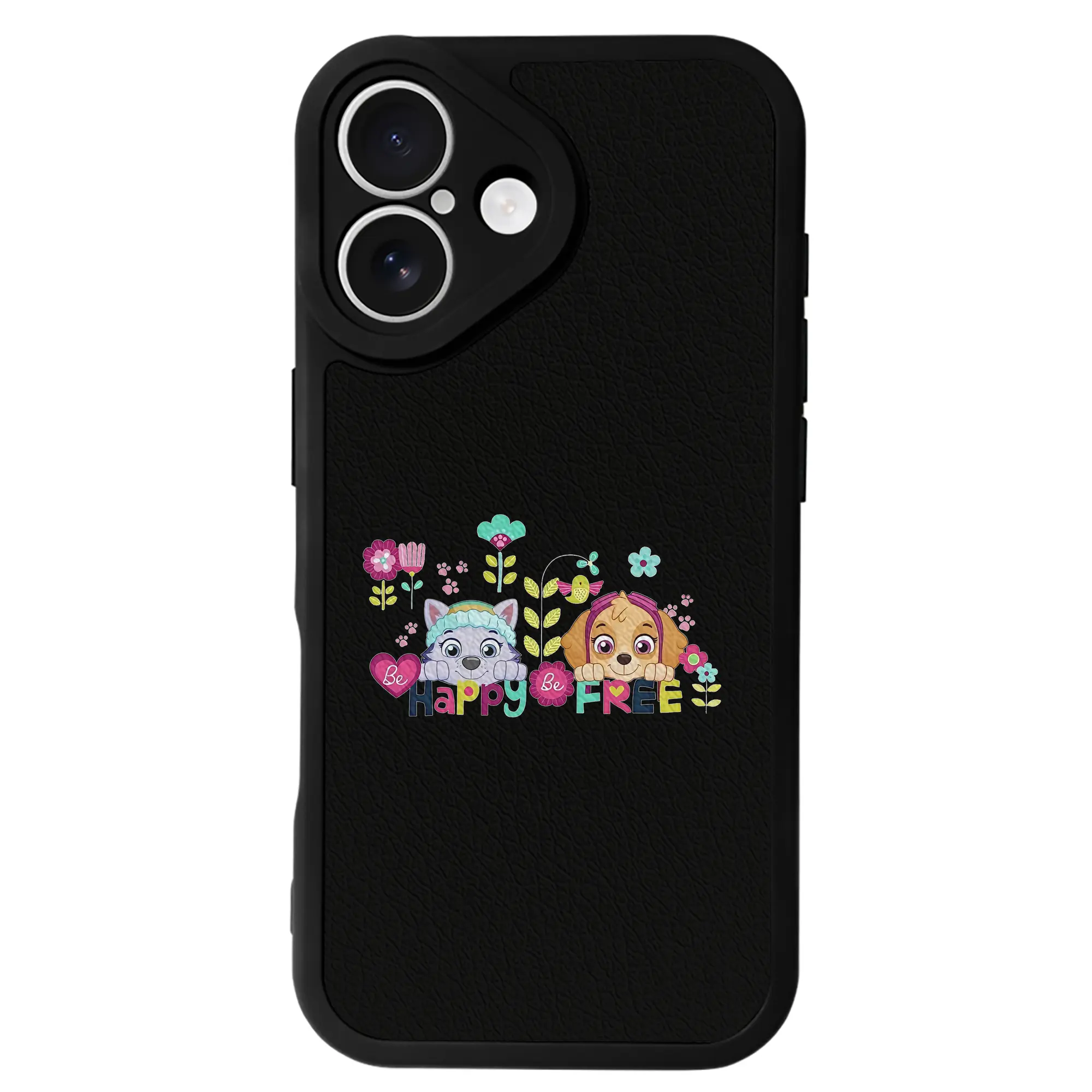 パウ・パトロール グッズ,スカイ - IPhone 16シリーズ対応 ・ シリコンスマホケース ・ レザー調 ・ 高精度フィット ・ 耐衝撃 ・ ワイヤレス充電対応 ・ 精密カット